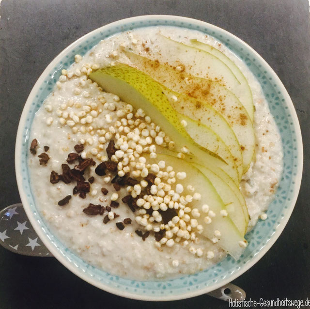 Winterlicher Birnen-Zimt-Porridge